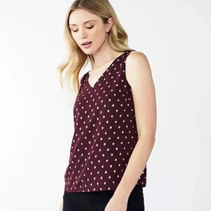 NINE WEST METALLIC POLKA DOT TANK